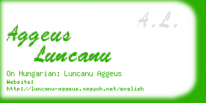 aggeus luncanu business card